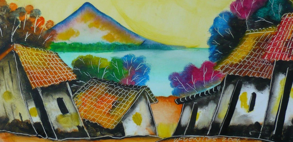 Island of Ometepe painting