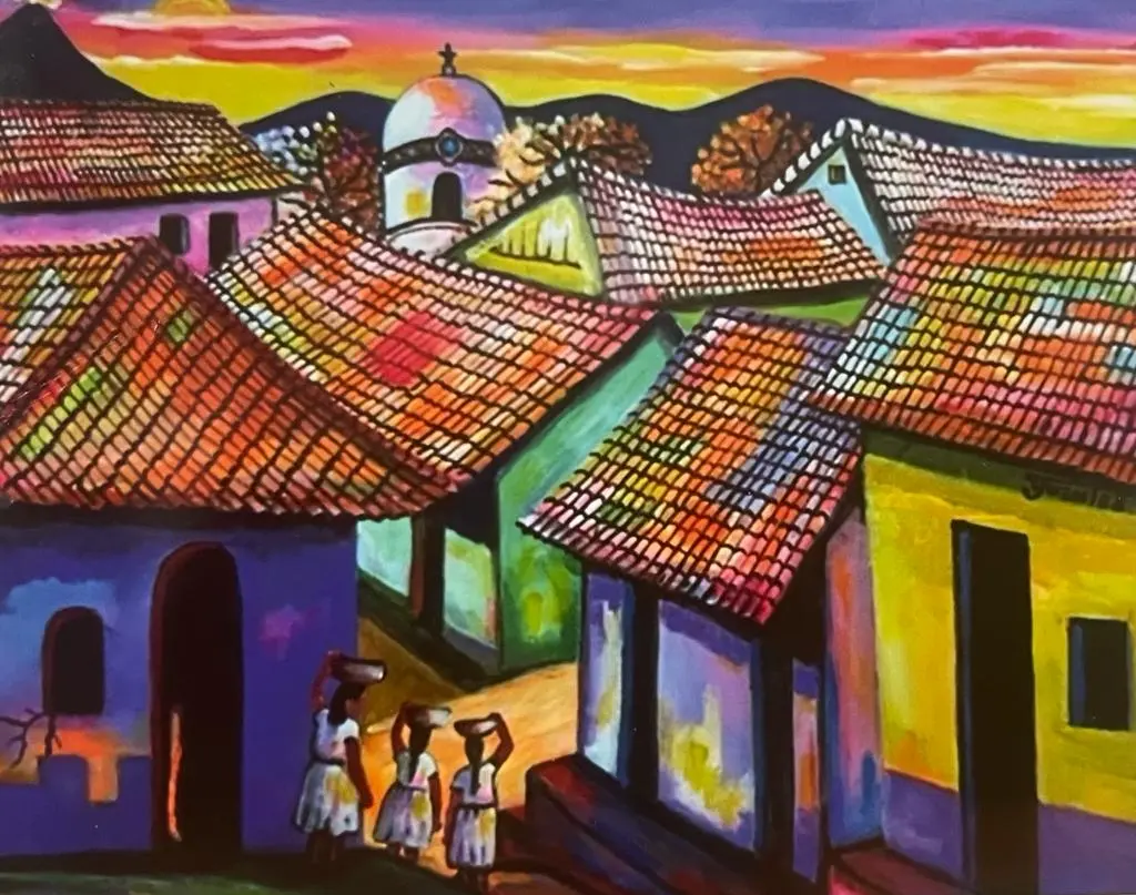 León street scene with tile roofs