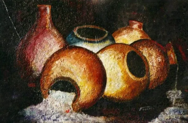 Pots from Nicaragua - figurative painting